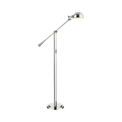Grammercy Park Floor Lamp in Polished Nickel.