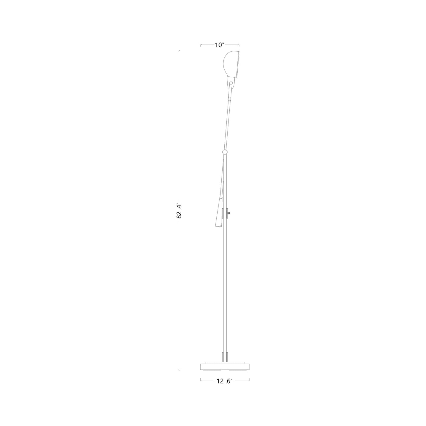 Grammercy Park Floor Lamp - line drawing.