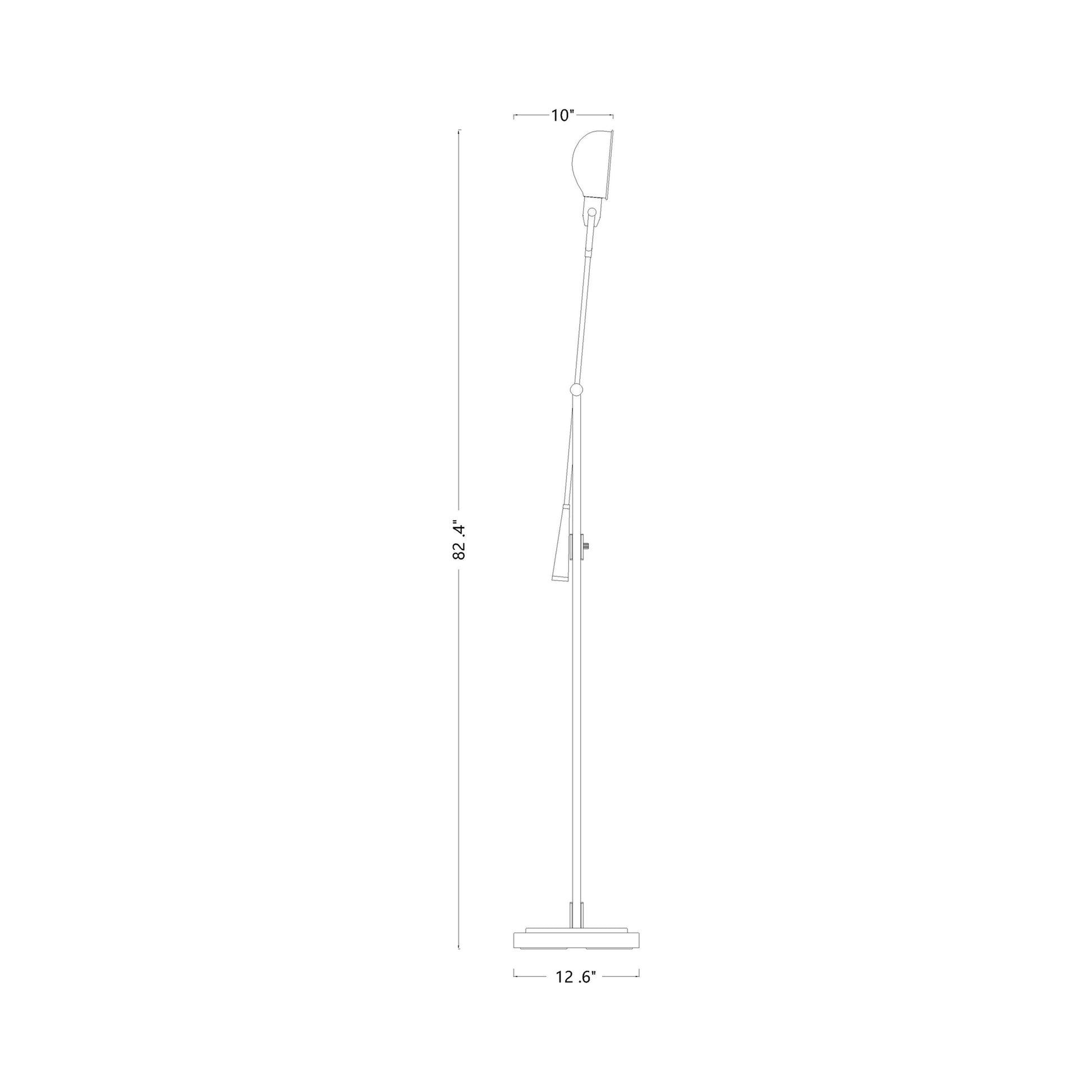 Grammercy Park Floor Lamp - line drawing.