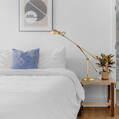 Grammercy Park Table Lamp in bedroom.