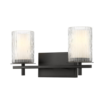 Grayson Bath Vanity Light in Matte Black (2-Light).