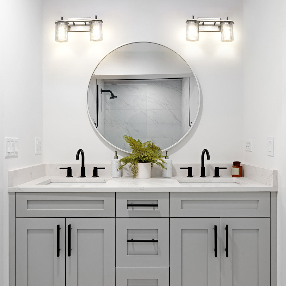 Grayson Bath Vanity Light in bathroom.