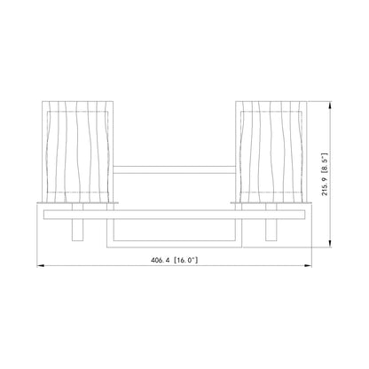Grayson Bath Vanity Light - line drawing.
