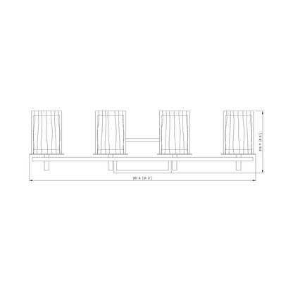 Grayson Bath Vanity Light - line drawing.
