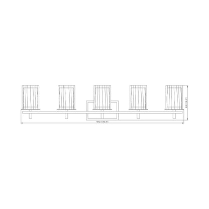 Grayson Bath Vanity Light - line drawing.