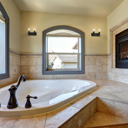 Halliwell Bath Vanity Light in bathroom.