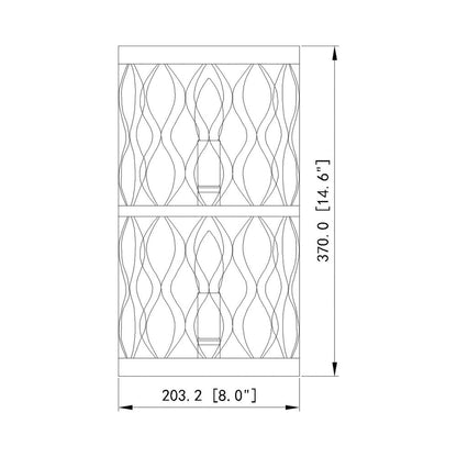 Harden Wall Light - line drawing.