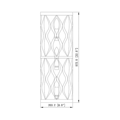 Harden Wall Light - line drawing.