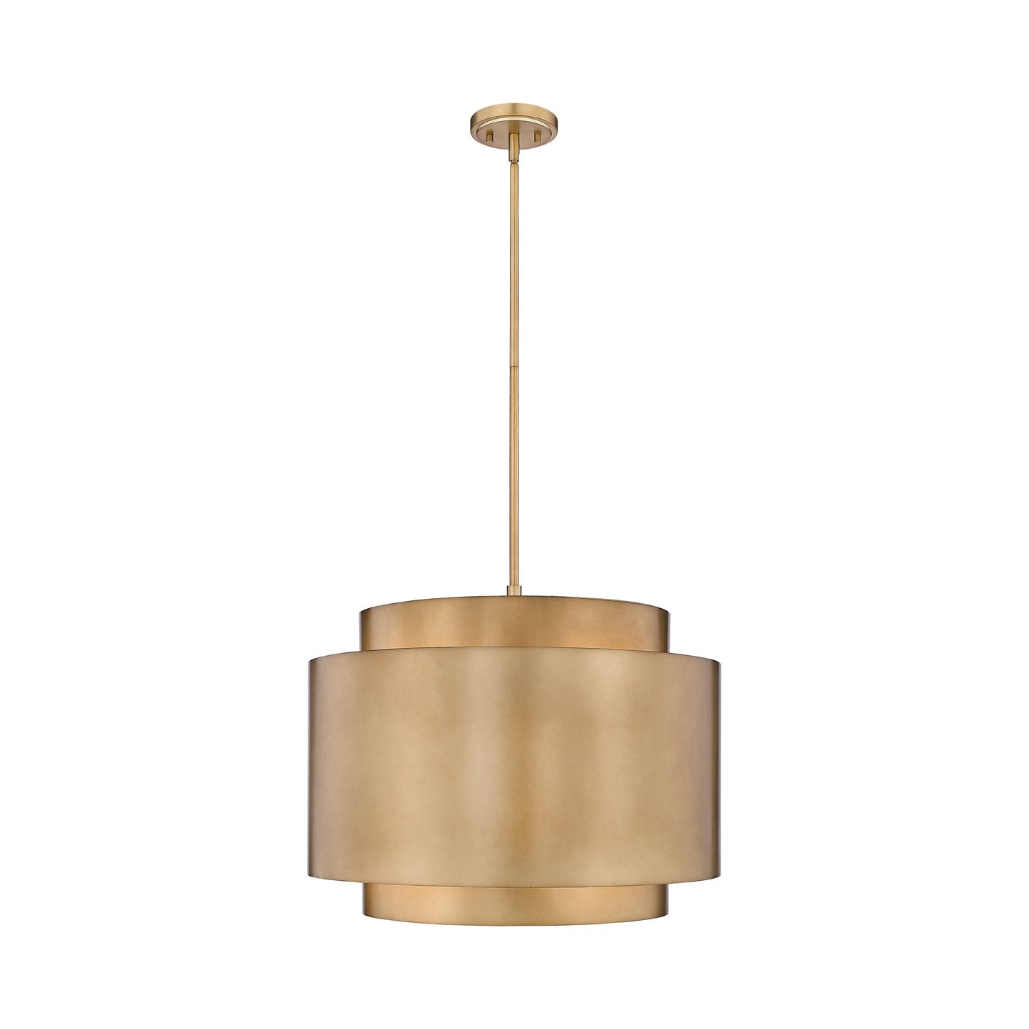 Harlech Chandelier in Rubbed Brass (32.5-Inch).