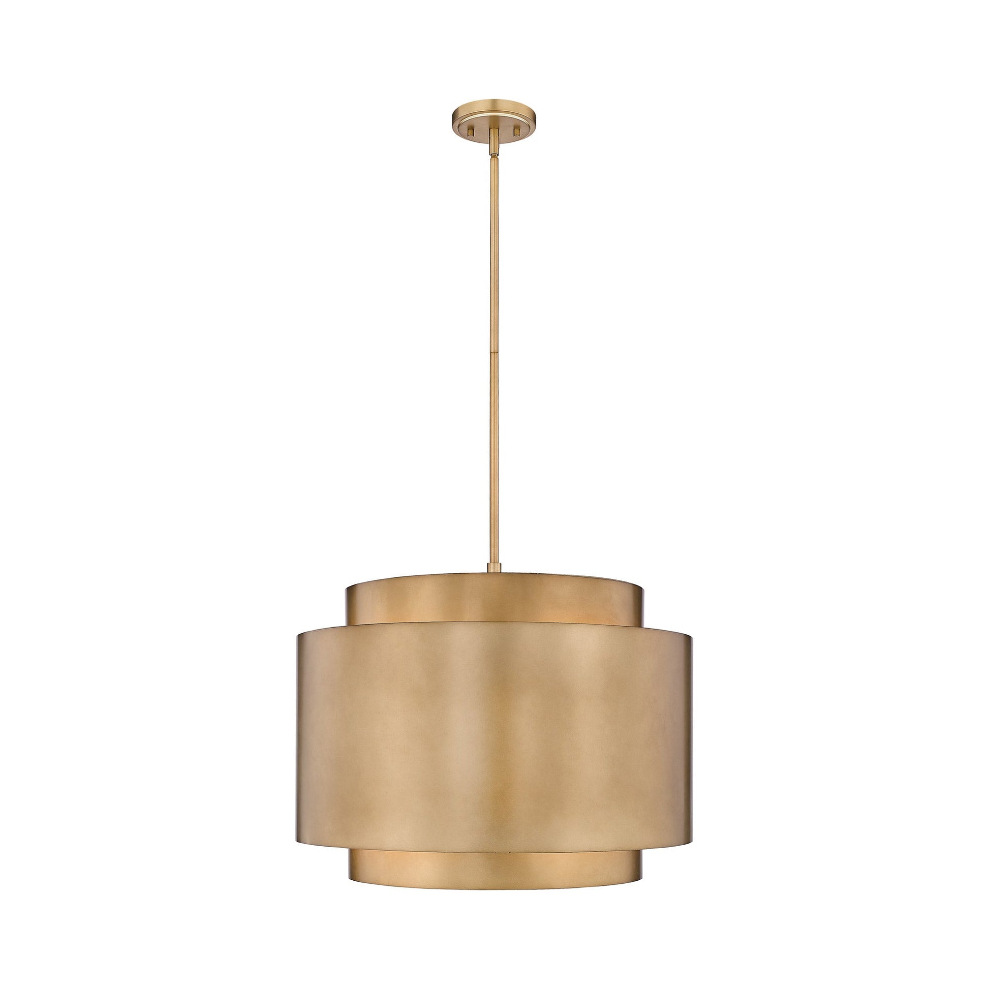 Harlech Chandelier in Rubbed Brass (32.5-Inch).