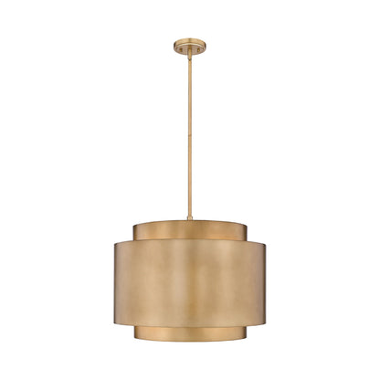 Harlech Chandelier in Rubbed Brass (32.5-Inch).
