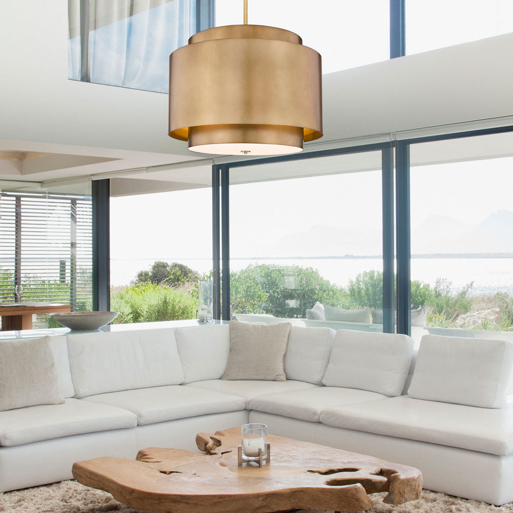 Harlech Chandelier in living room.