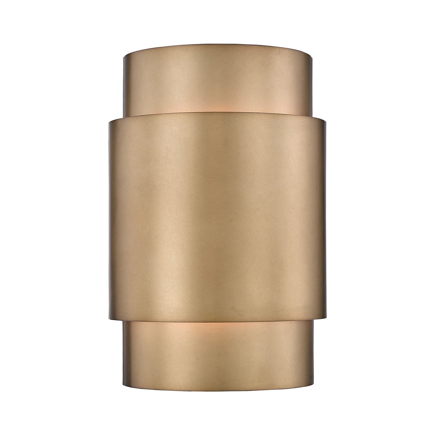 Harlech Wall Light in Rubbed Brass.