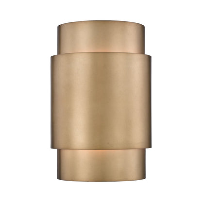 Harlech Wall Light in Rubbed Brass.