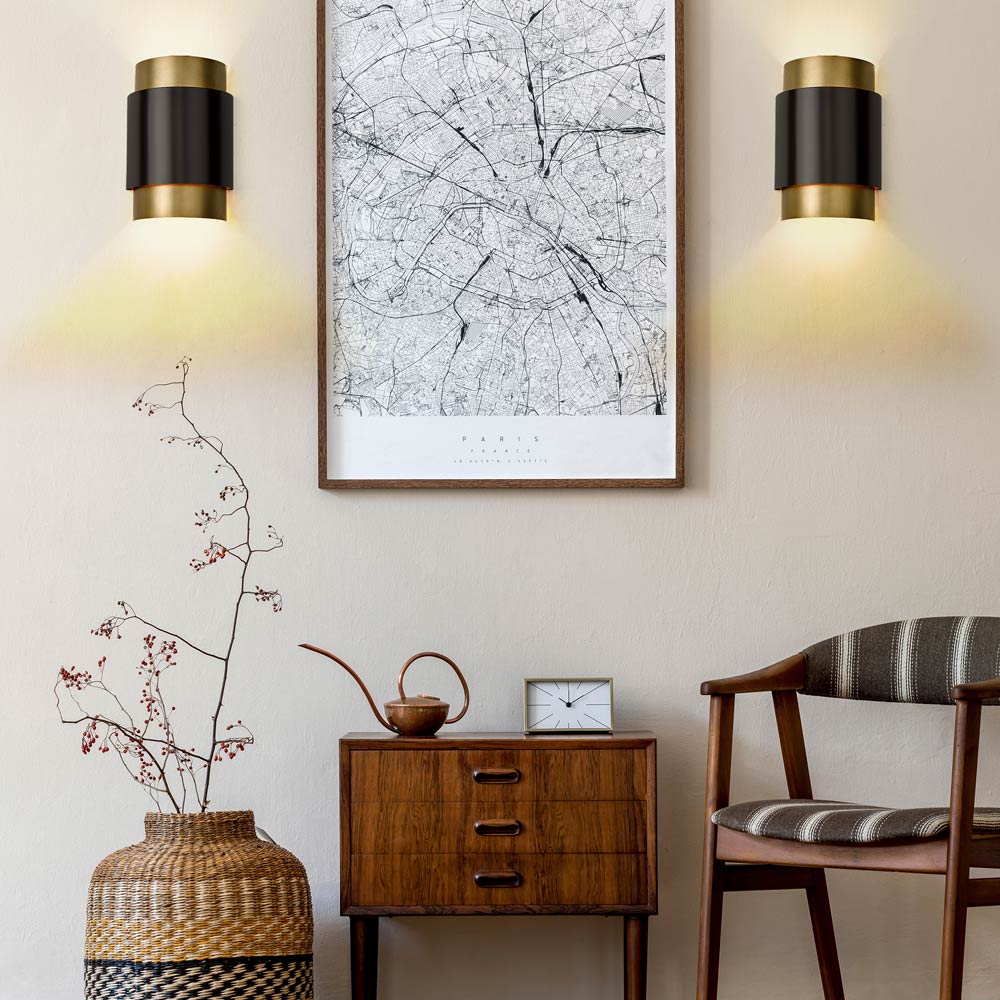Harlech Wall Light in living room.