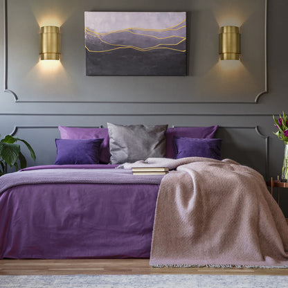 Harlech Wall Light in bedroom.