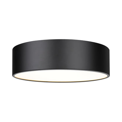Harley Flush Mount Ceiling Light in Matte Black (20-Inch).