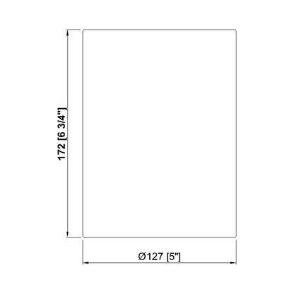 Harley Flush Mount Ceiling Light - line drawing.