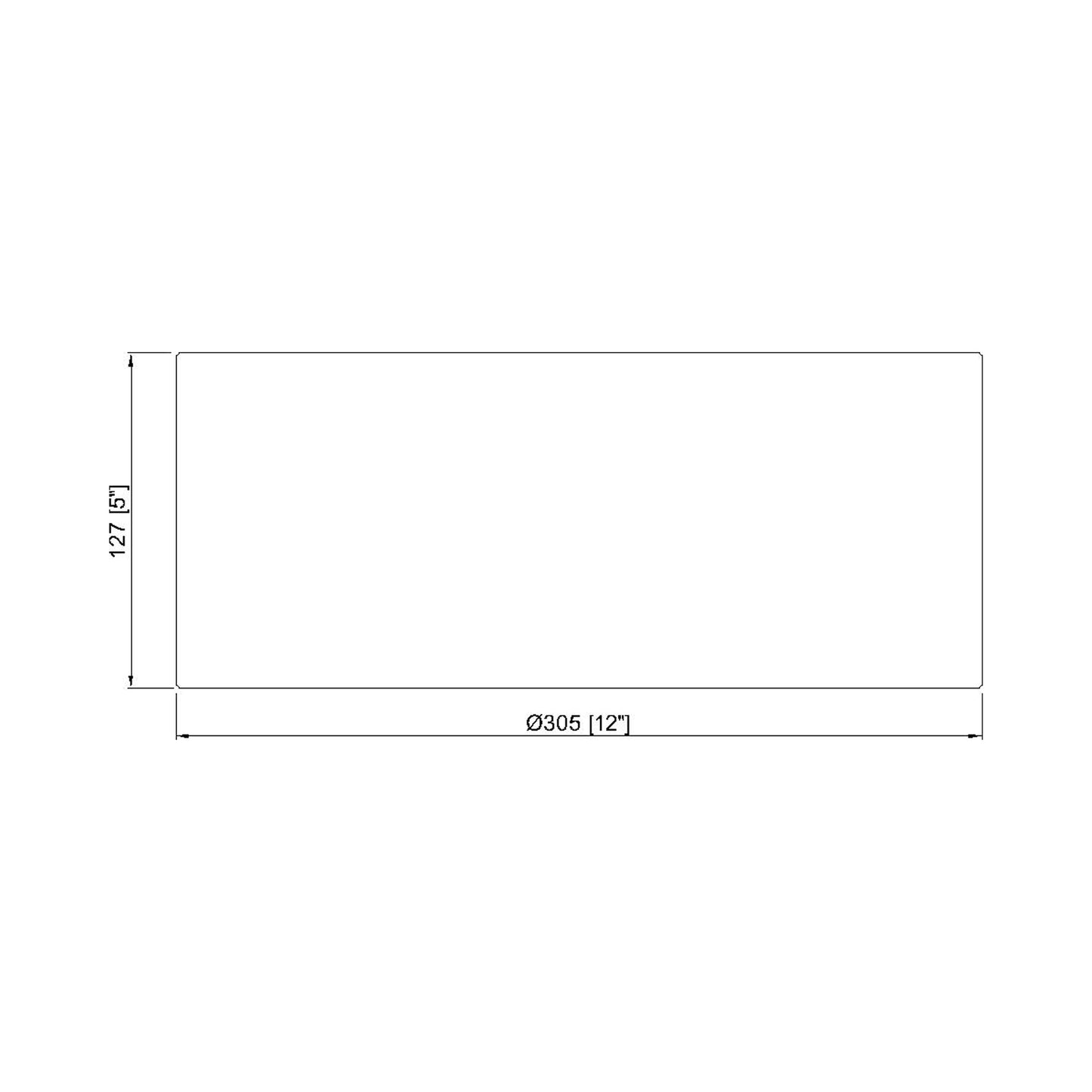 Harley Flush Mount Ceiling Light - line drawing.