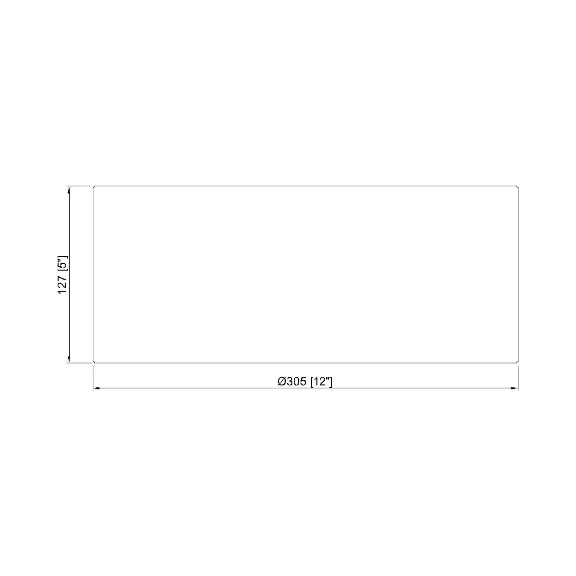 Harley Flush Mount Ceiling Light - line drawing.