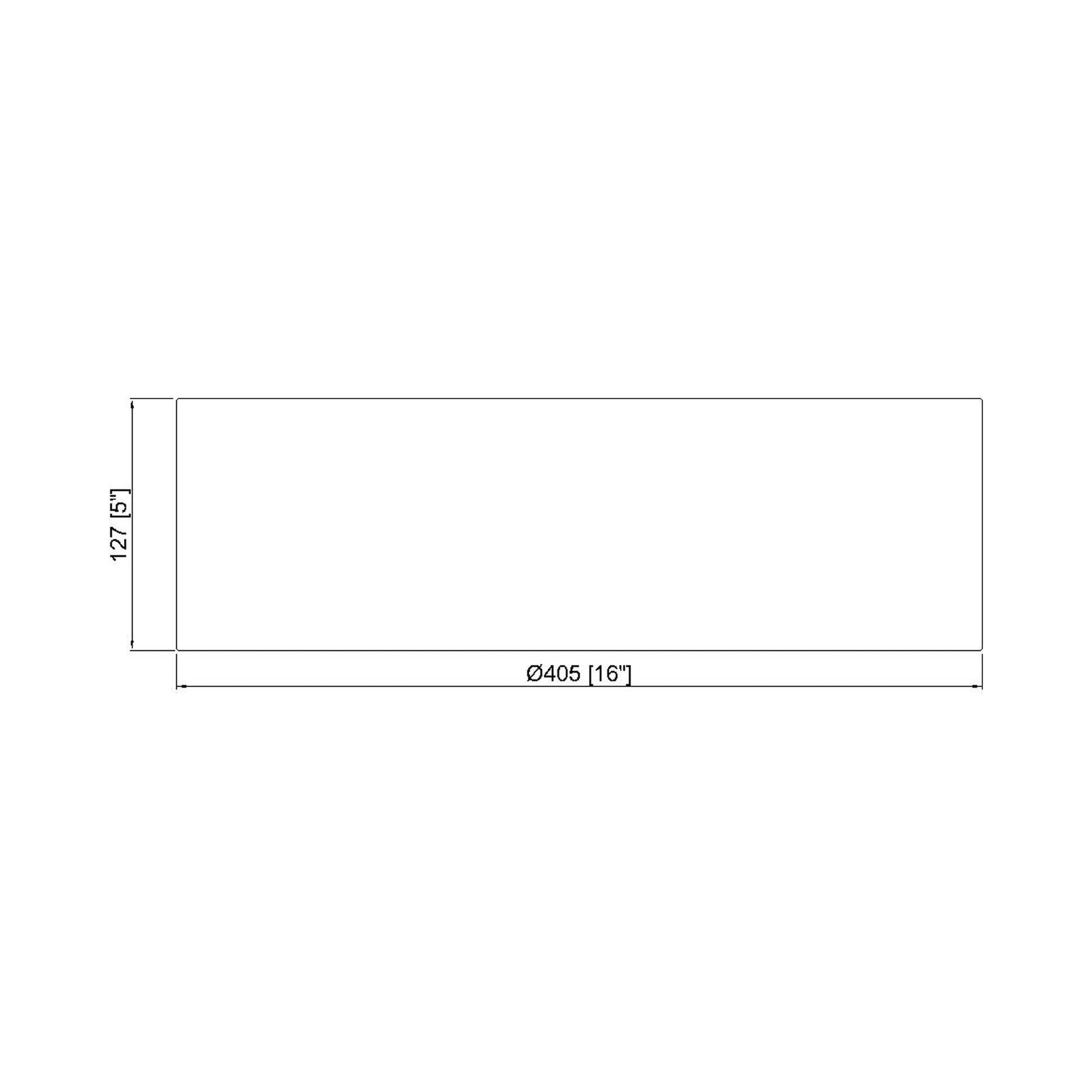 Harley Flush Mount Ceiling Light - line drawing.