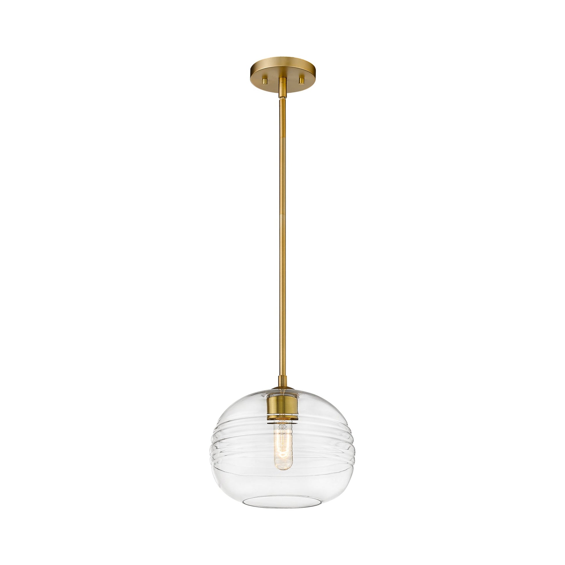 Harmony Pendant Light in Olde Brass (Clear/10-Inch).