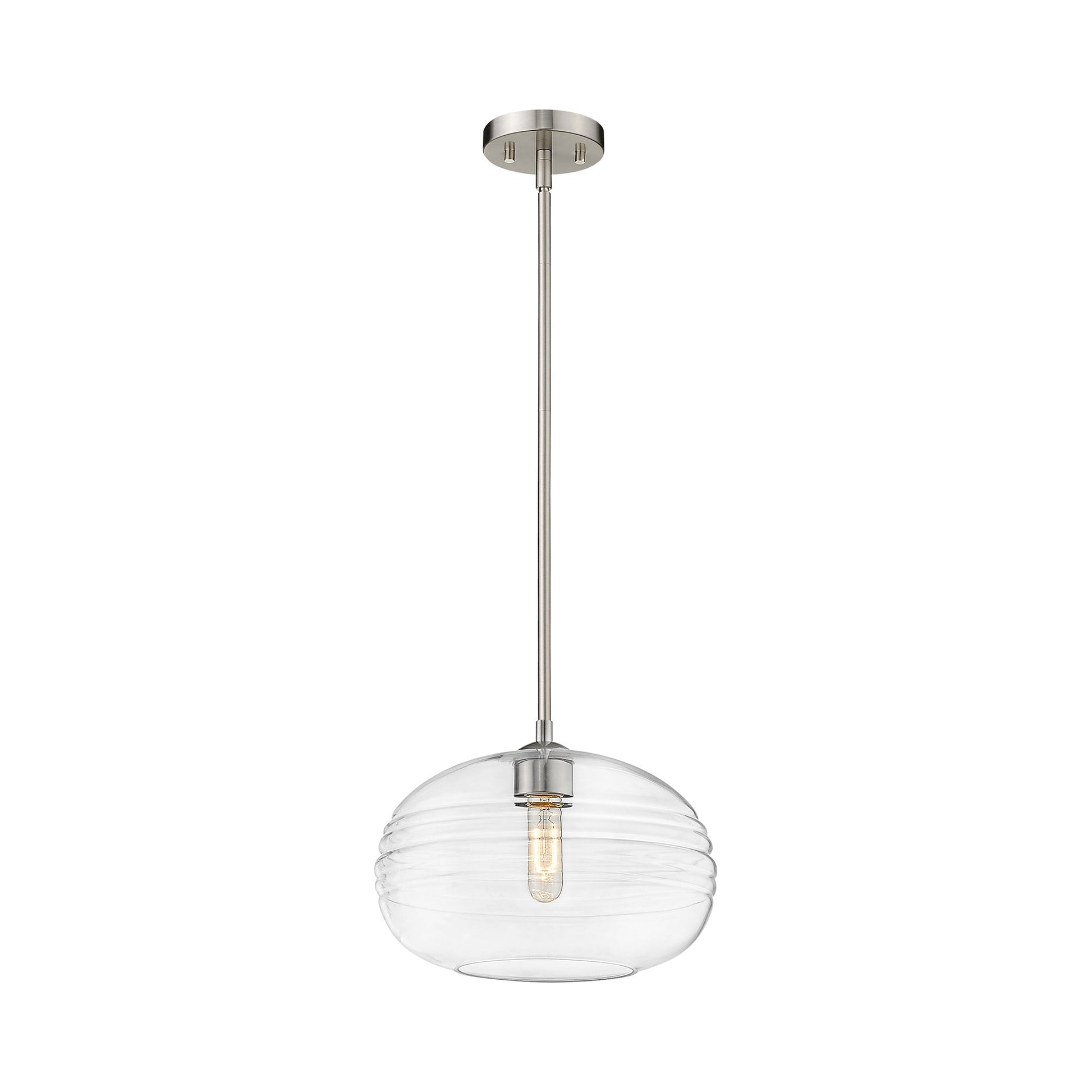 Harmony Pendant Light in Brushed Nickel (Clear/14-Inch).