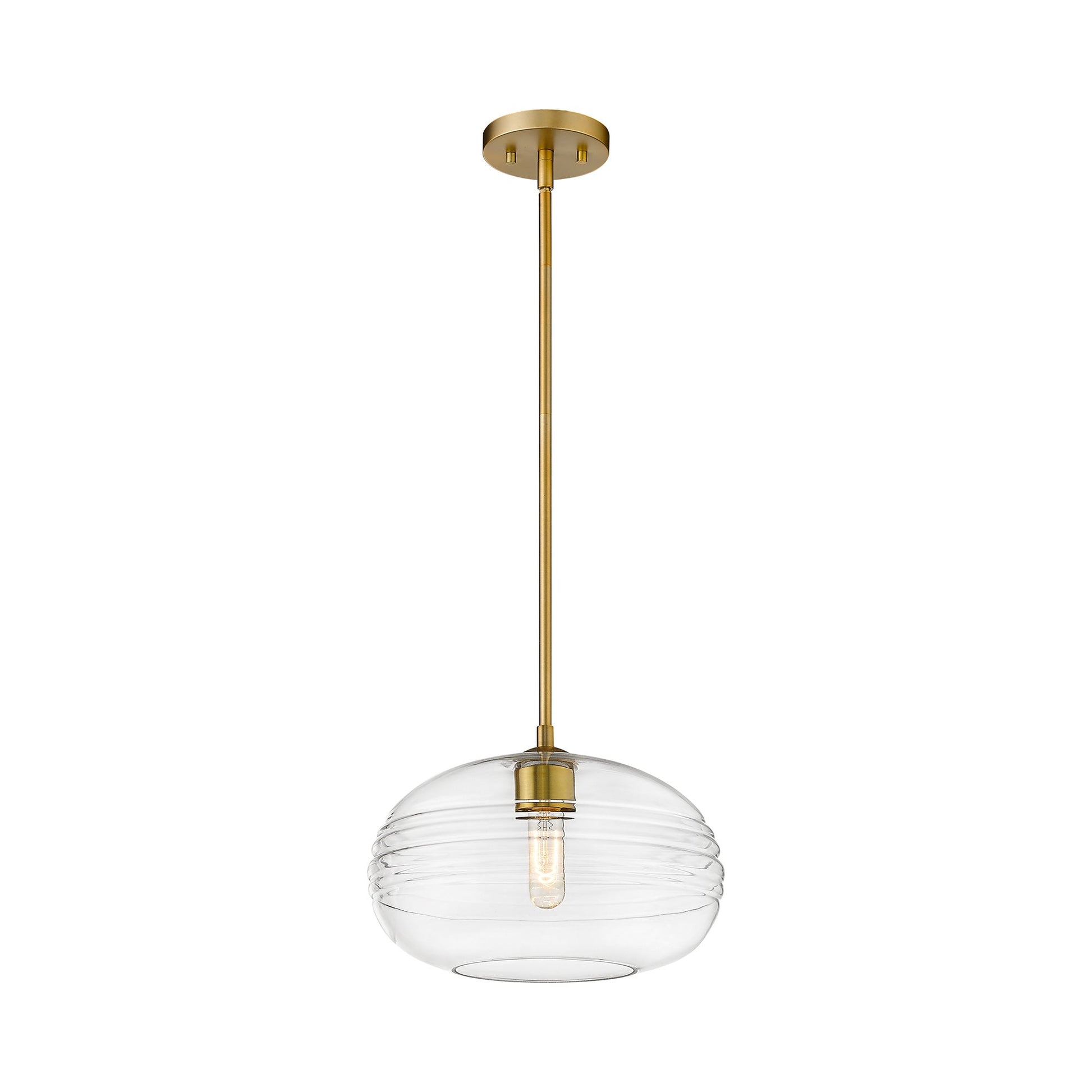 Harmony Pendant Light in Olde Brass (Clear/14-Inch).