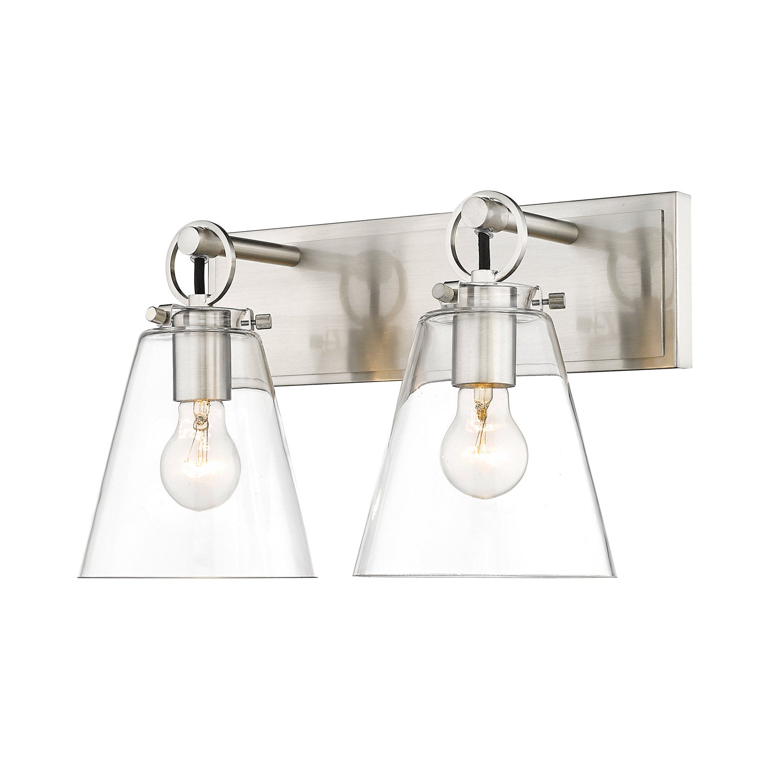 Harper Bath Vanity Light in Brushed Nickel (2-Light).