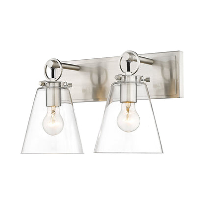 Harper Bath Vanity Light in Brushed Nickel (2-Light).