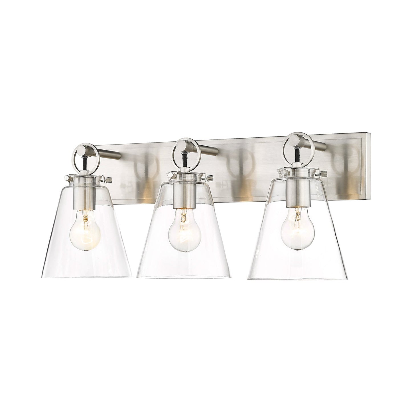 Harper Bath Vanity Light in Brushed Nickel (3-Light).