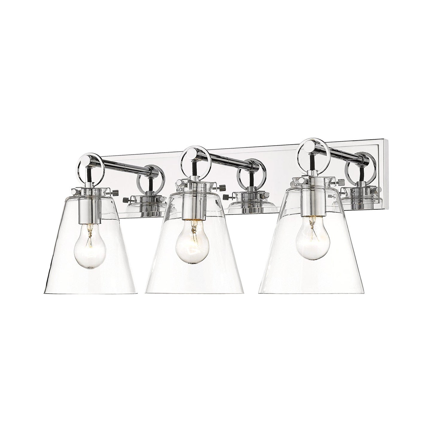 Harper Bath Vanity Light in Chrome (3-Light).