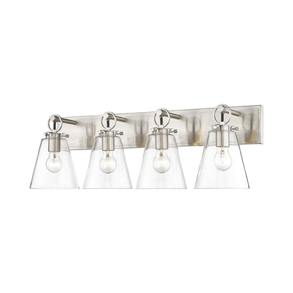 Harper Bath Vanity Light in Brushed Nickel (4-Light).