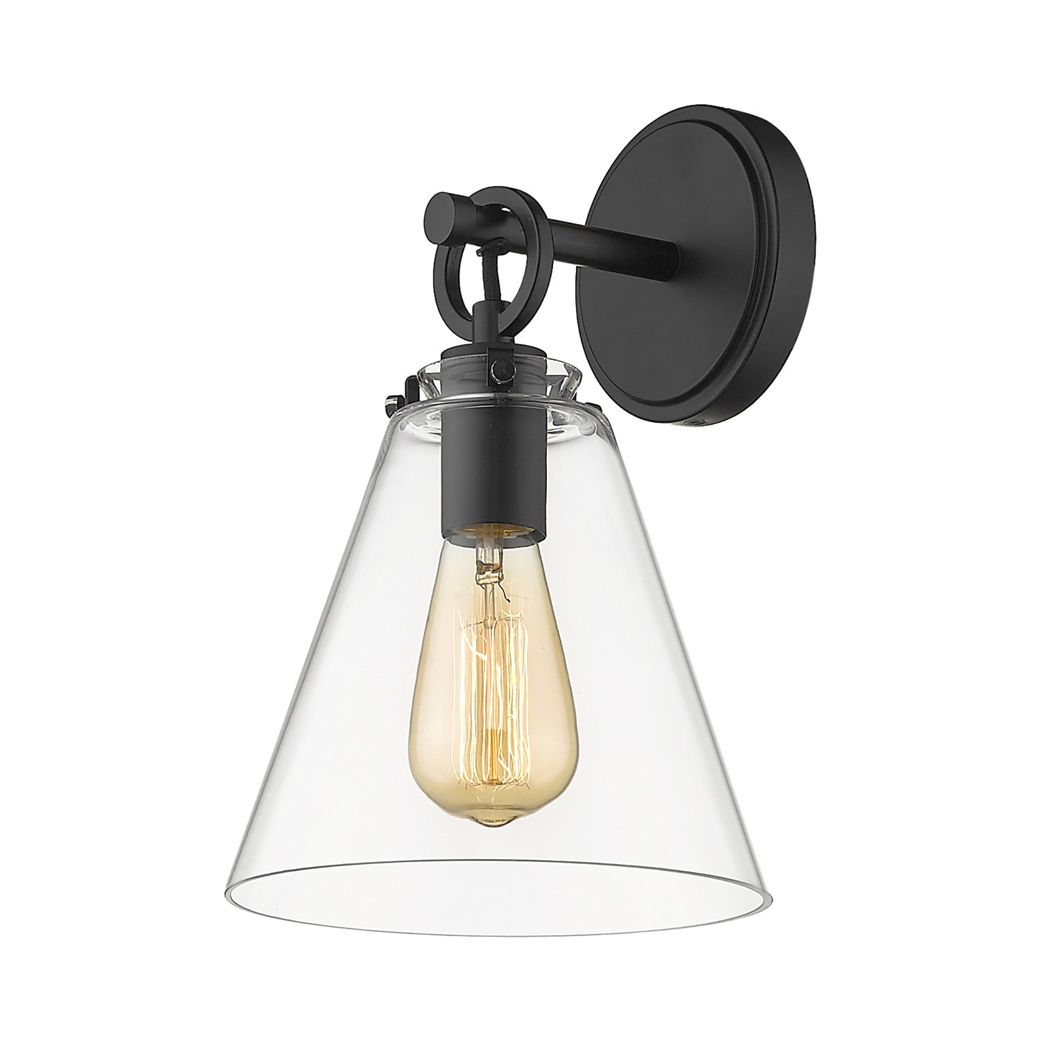 Harper Wall Light in Matte Black.