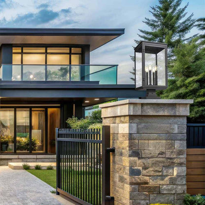 Hartwell Outdoor Pier Mount Light in Outside Area.