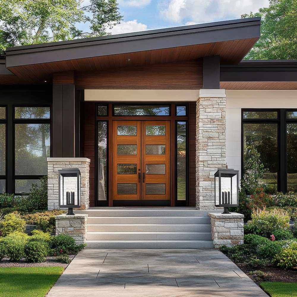 Hartwell Outdoor Pier Mount Light in Outside Area.