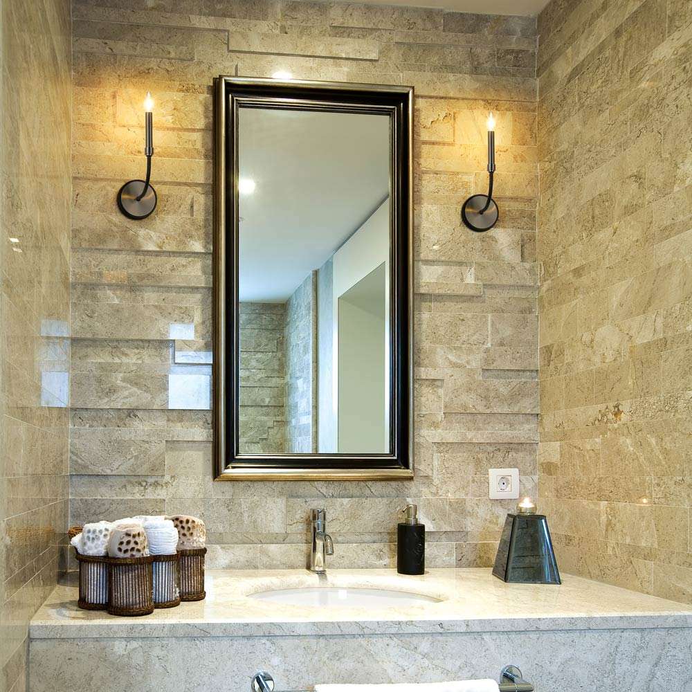 Haylie Wall Light in bathroom.