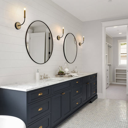 Haylie Wall Light in bathroom.