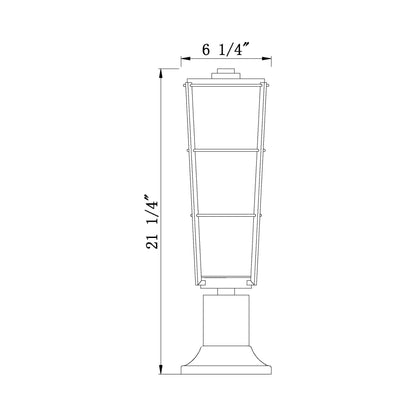 Helix 553PM Outdoor Pier Mount Light - line drawing.