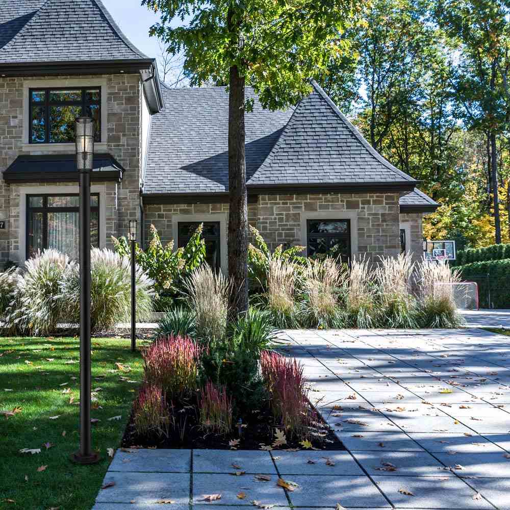 Helix 567P Outdoor Post Light in Outside Area.