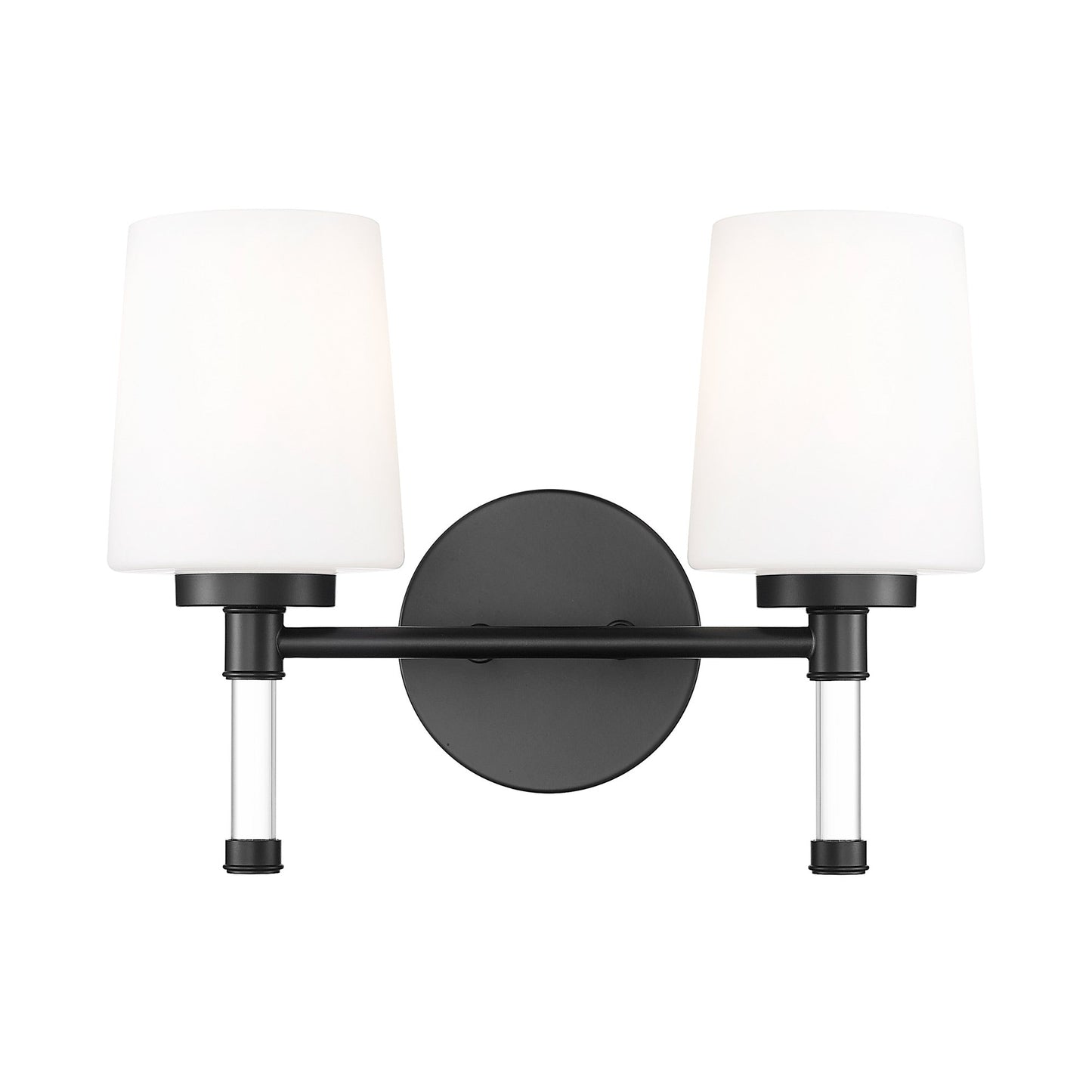 Henri Bath Vanity Light in Matte Black (2-Light).