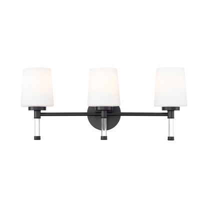Henri Bath Vanity Light in Matte Black (3-Light).