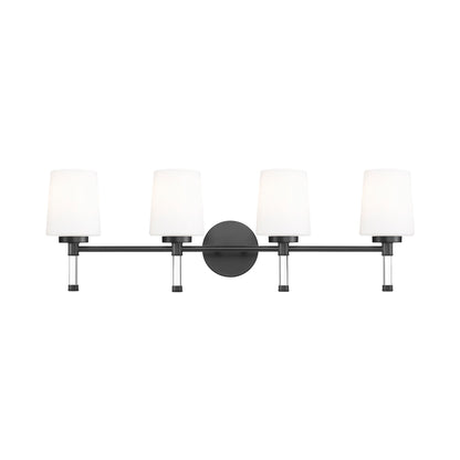 Henri Bath Vanity Light in Matte Black (4-Light).