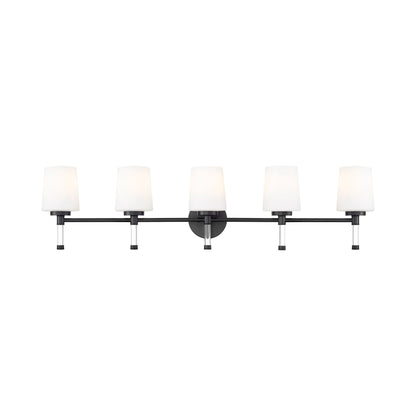 Henri Bath Vanity Light in Matte Black (5-Light).