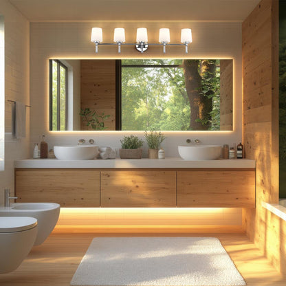 Henri Bath Vanity Light in bathroom.