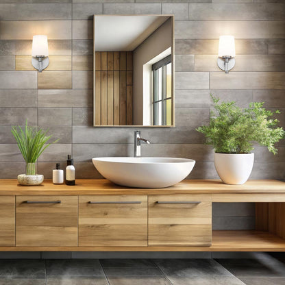 Henri Bath Wall Light in bathroom.
