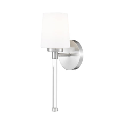 Henri Wall Light in Brushed Nickel.