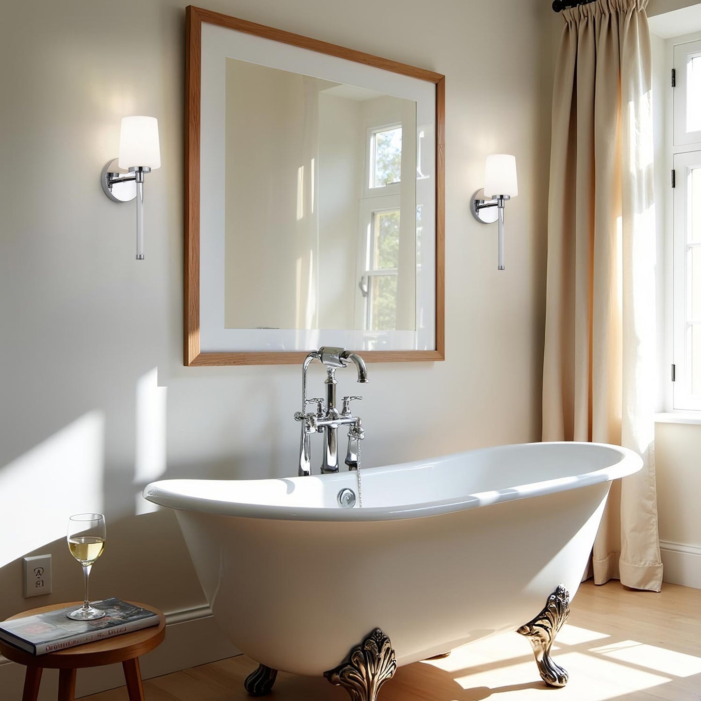 Henri Wall Light in bathroom.