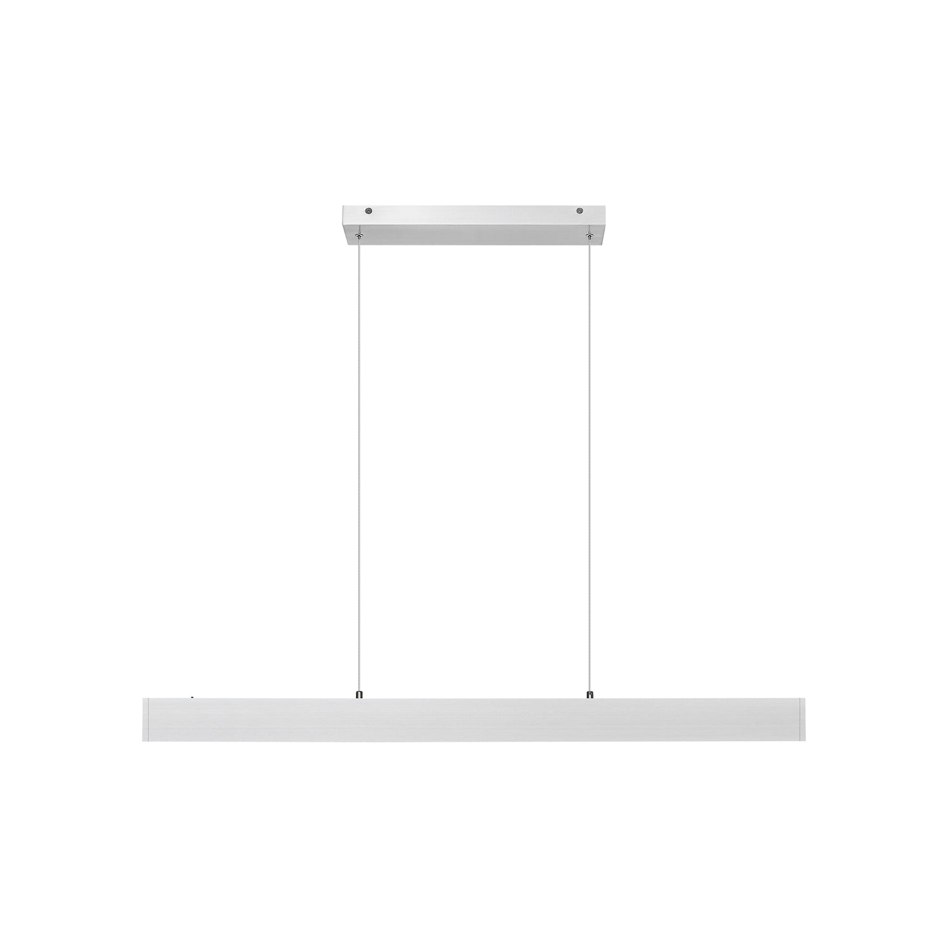 Hudson Linear LED Chandelier in Brushed Nickel (45-Inch).