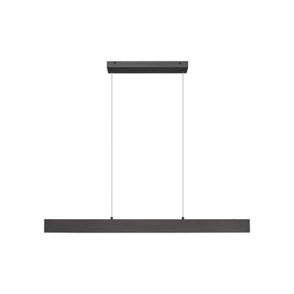 Hudson Linear LED Chandelier in Matte Black (45-Inch).